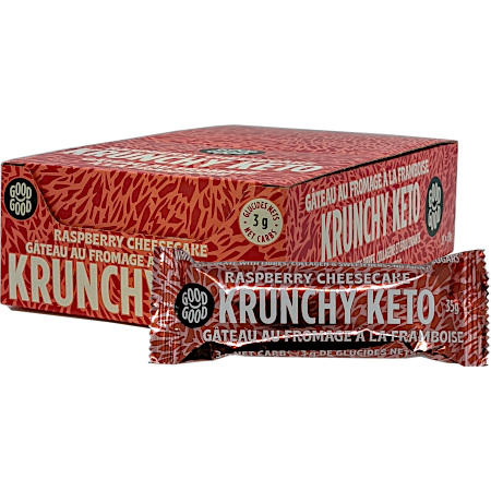 Krunchy Keto Bar - Raspberry Cheesecake (Box of 15)